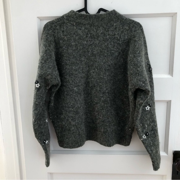 Madewell Embroidered Enfield Half Zip Wool Sweater - Picture 5 of 11